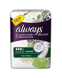 Always Discreet for Sensitive Bladder Normal Pads 2x24 Value Pack. 48 pads in total.
