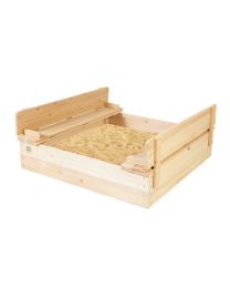 Strongbox Square Small Sandpit with Folding Lid