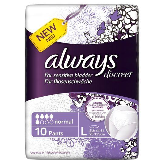 ALWAYS DISCREET Incontinence Pants, comfortable cotton-like material 