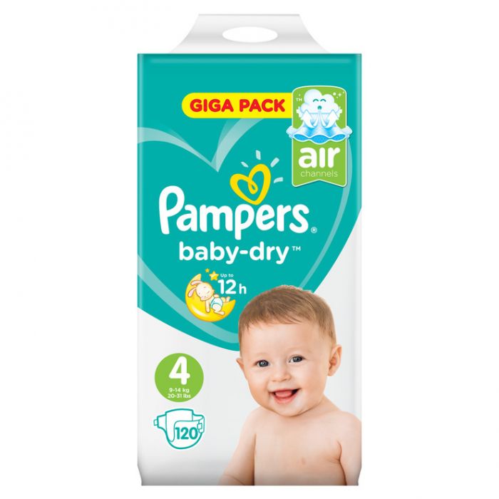 arm Zuiver overzien Pampers Baby Dry Disposable Nappies. Giga Pack 8-16kg (120 Nappies)