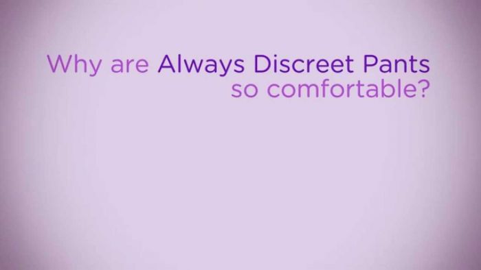 ALWAYS DISCREET Incontinence Pants, comfortable cotton-like material 